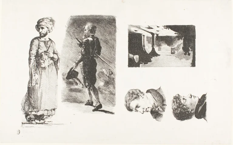 Œuvre originale du puzzle Feuille de croquis